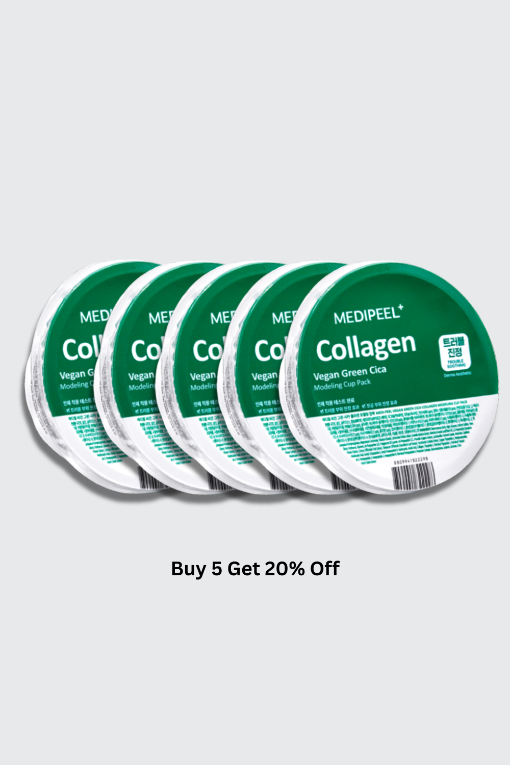 Vegan Green Cica Collagen Modeling Cup Pack 28g X5 get 20%off MEDI-PEEL