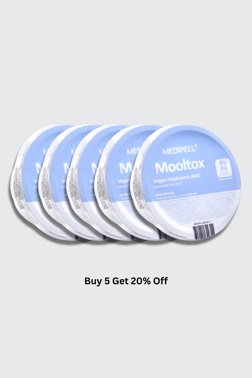 Medi-Peel Vegan Hyaluronic Acid Mooltox Modeling Cup Pack 28 G X5 get 20%off MEDI-PEEL