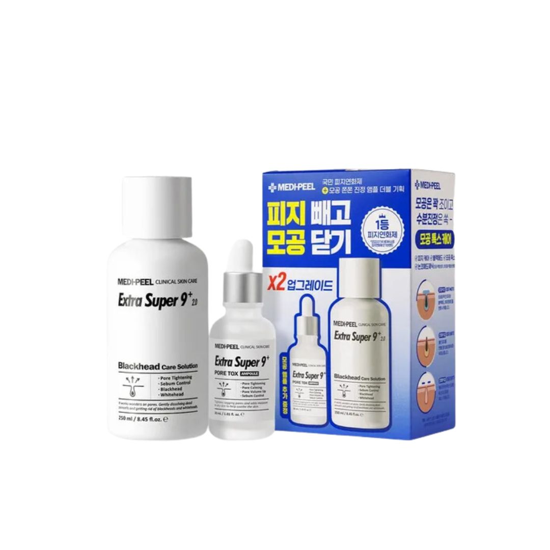 Extra Super 9 Plus Blackhead Pore Care Set (250ml+30ml) MEDIPEEL+