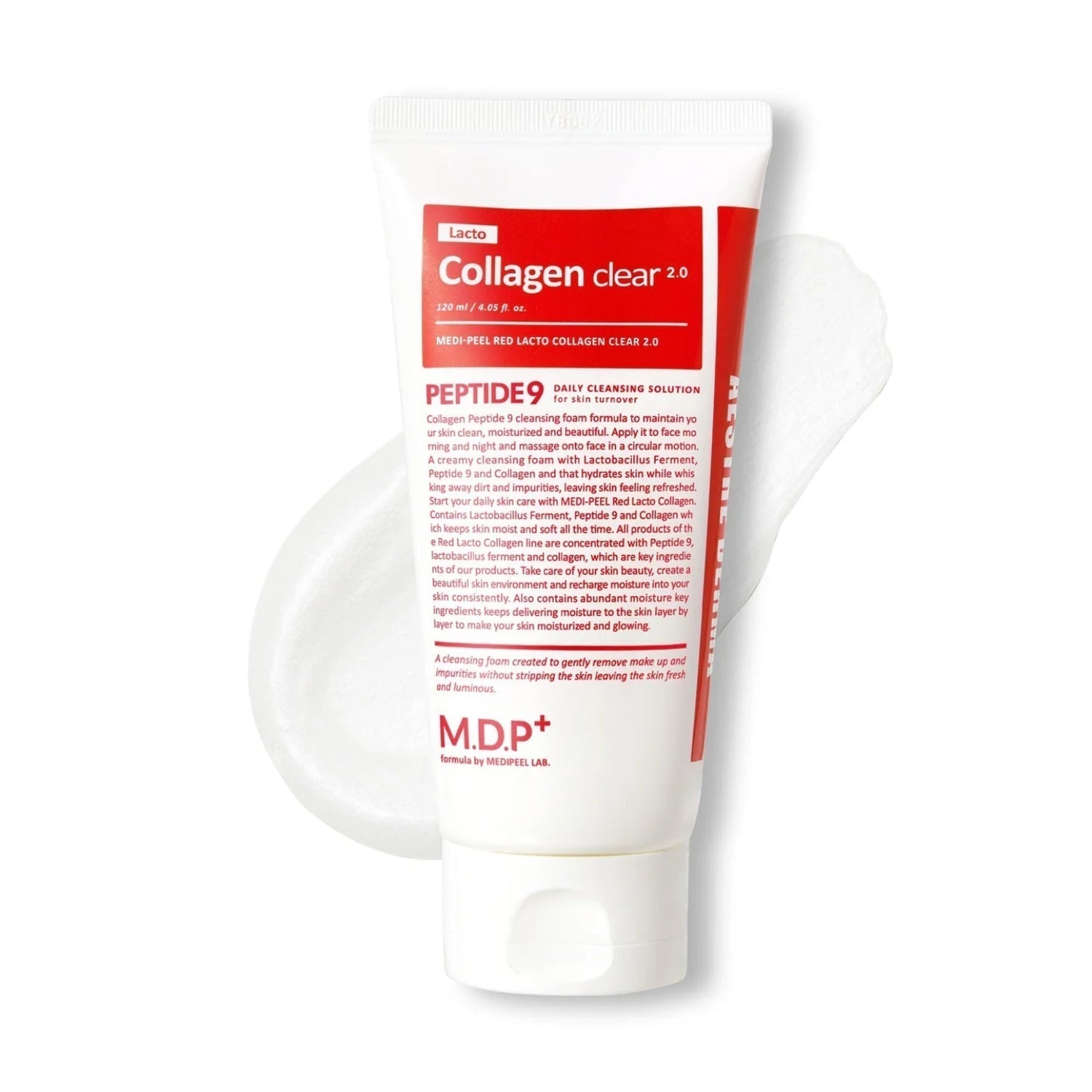 Red Lacto Collagen Foam Cleanser 2.0 120ml MEDIPEEL+