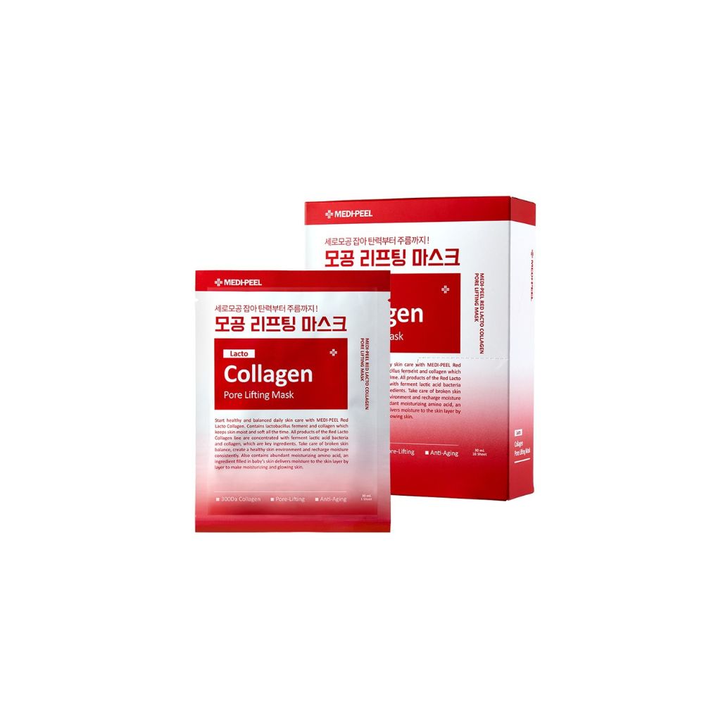 Medi-Peel Red Lacto Collagen Pore Lifting Mask Box 10 шт