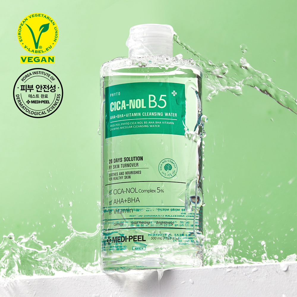 Phyto Cica-Nol B5 Aha Bha Vitamin Calming Micellar Cleansing Water 500ml MEDIPEEL+